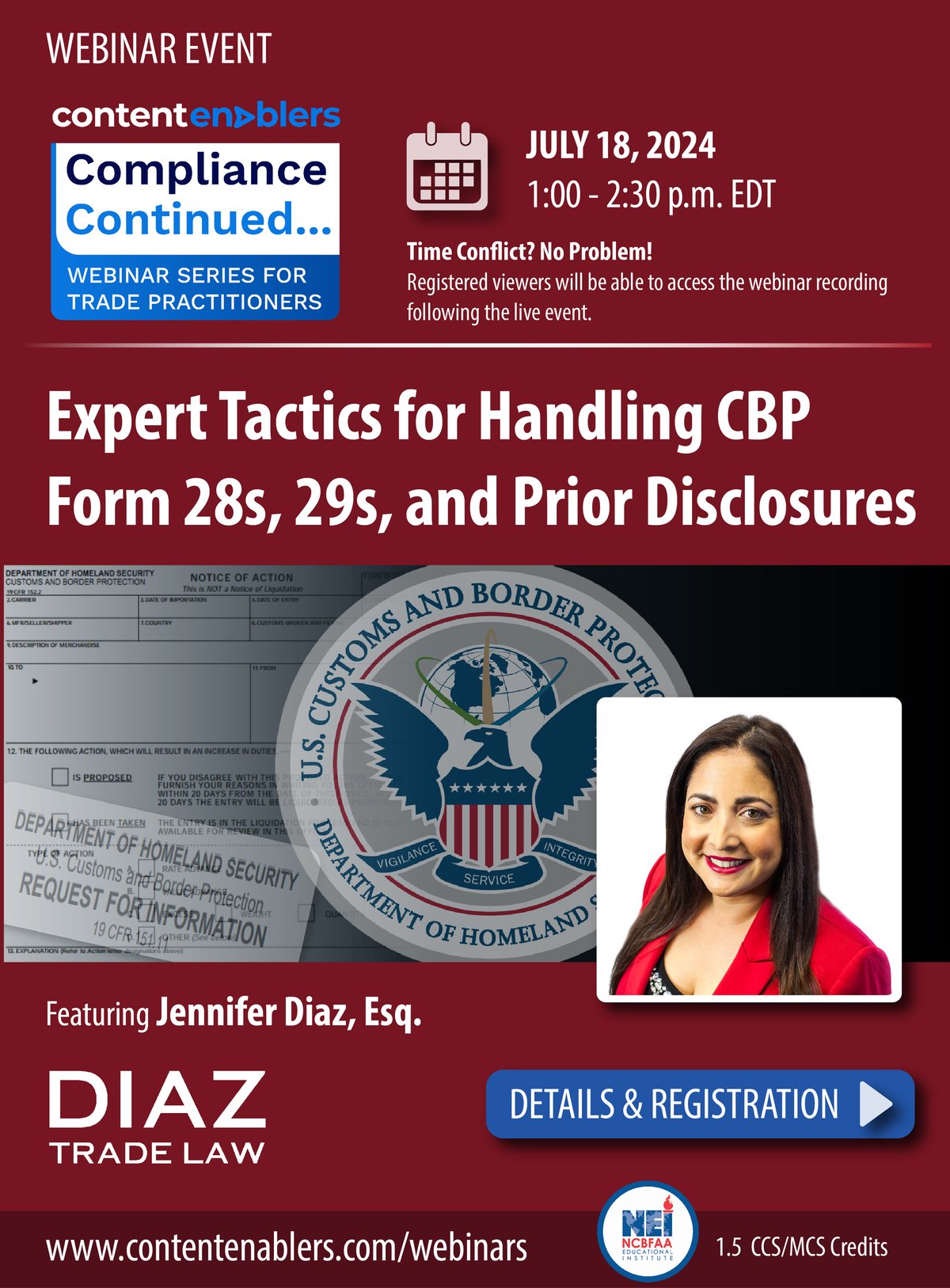 Social Media JULY 18  2024 CBP Forms Webinar