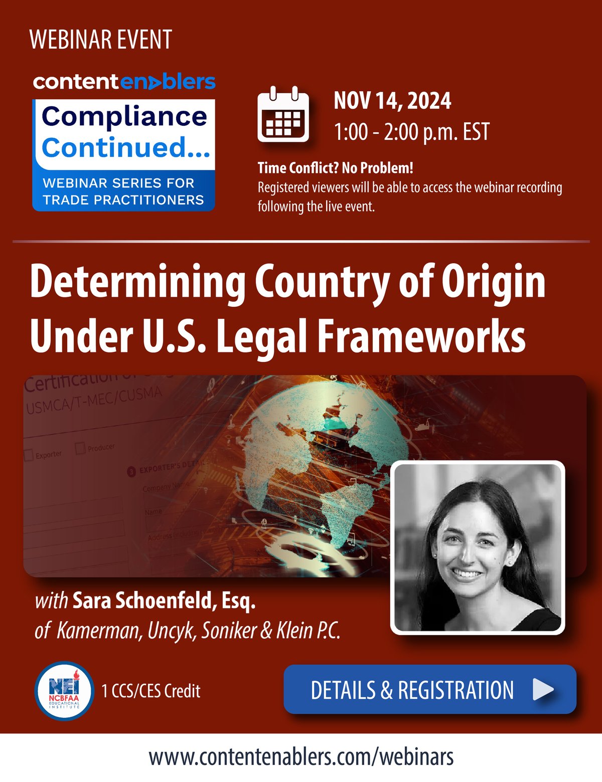 Social Media NOV 14 2024 Country of Origin Webinar