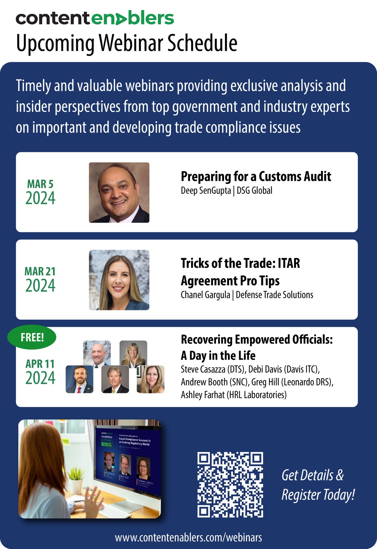 Webinar Schedule - Feb 22 2024