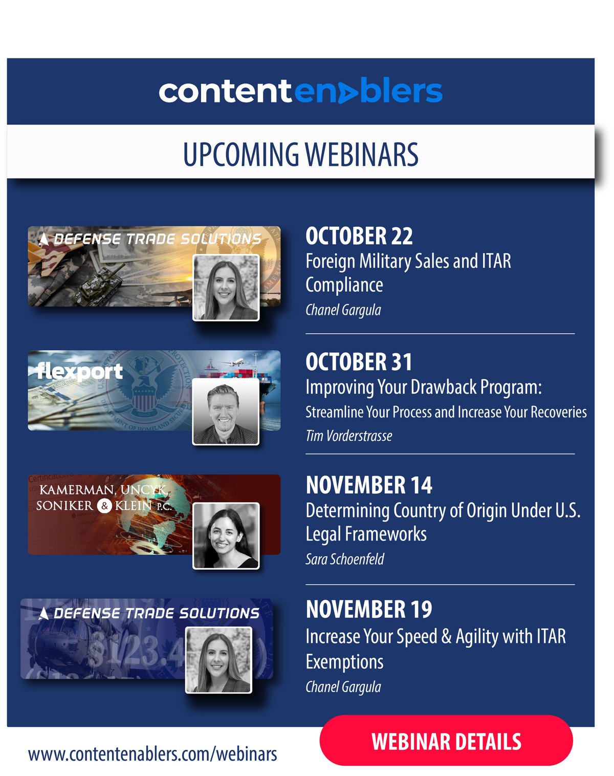 Webinar Schedule - October 2024